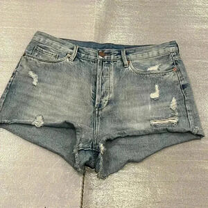 [Sz30]BlankNYC High Rise Distressed Button Fly  Denim Short